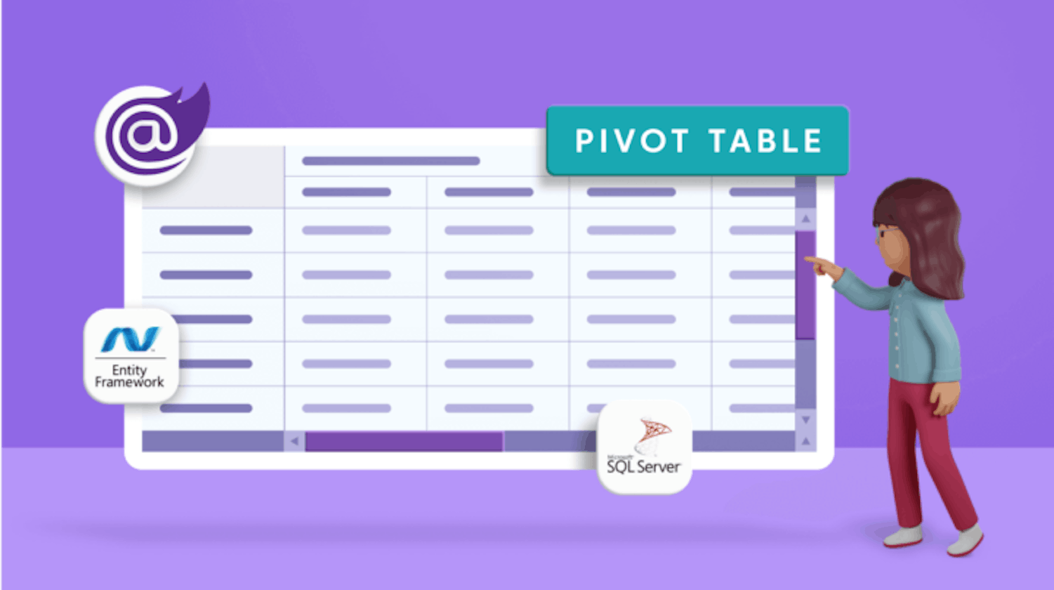 Perform CRUD Operations in Blazor Pivot Table with SQL Database using Entity Framework