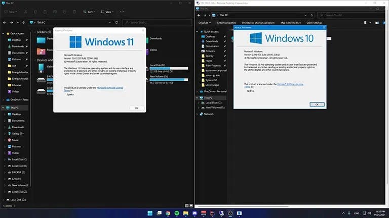 Here’s a side-by-side comparison of explorer.exe performance on Windows 11 vs Windows 10. - Reddit