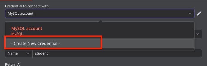 N8N: Performing SQL query on MySQL server