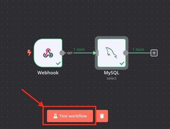 N8N: Performing SQL query on MySQL server