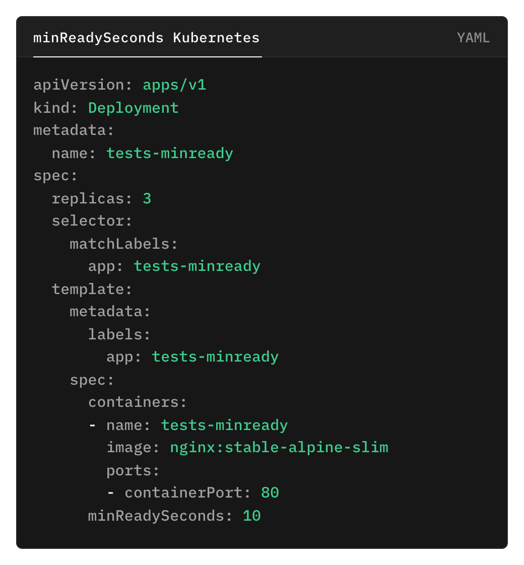 Is Your Kubernetes deployment failing at startup? The minReadySeconds property can help you