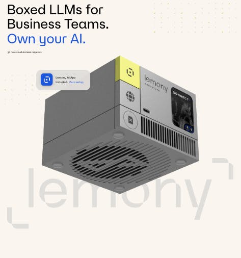 Lemony solves AI privacy and compliance with on premises "LLM Boxes" and Zero Setup platform