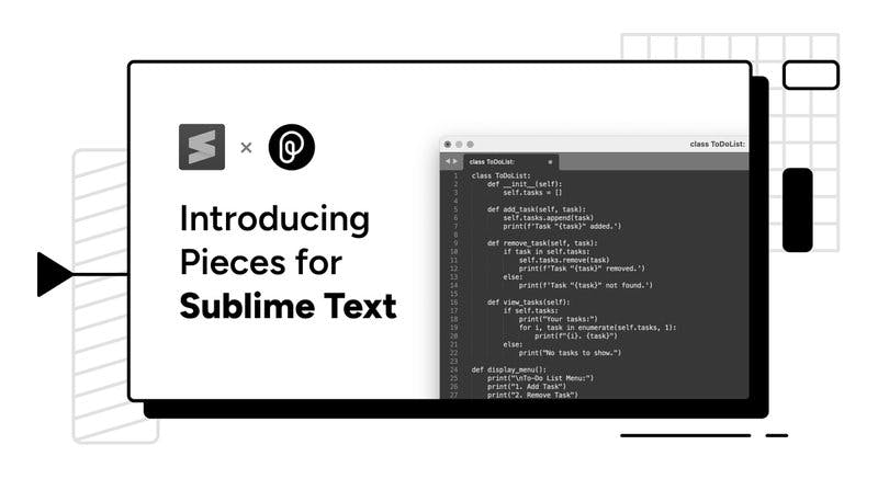 Introducing Pieces for Sublime Text.