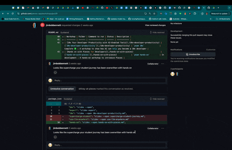 Using Pieces for Developers in Cursor.