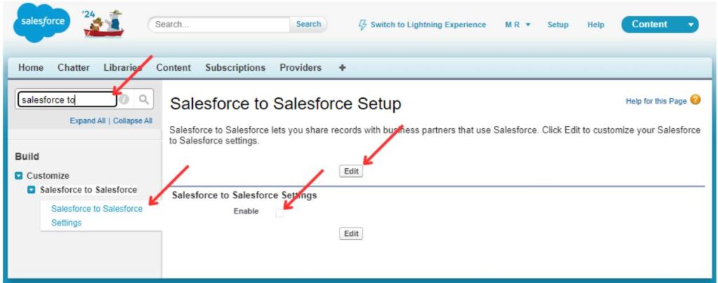 Salesforce to Salesforce Configuration