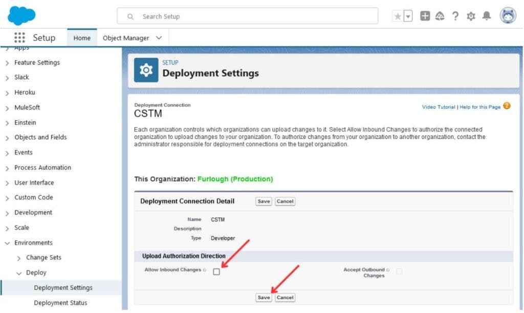 Change Sets Step 2 in Salesforce