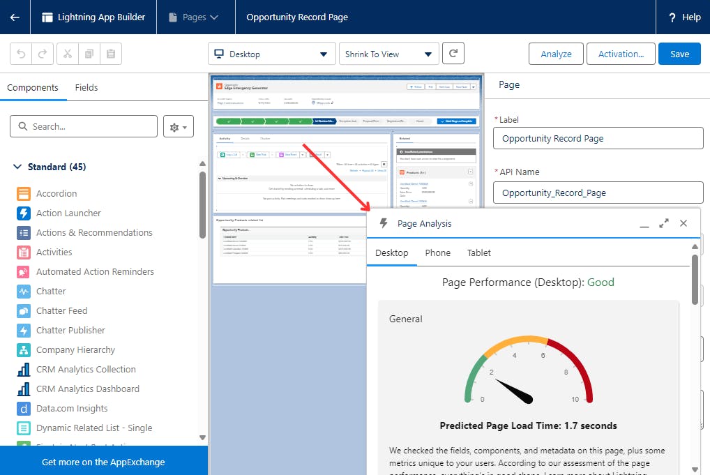 Using Lightning Performance Analyzer Step 2