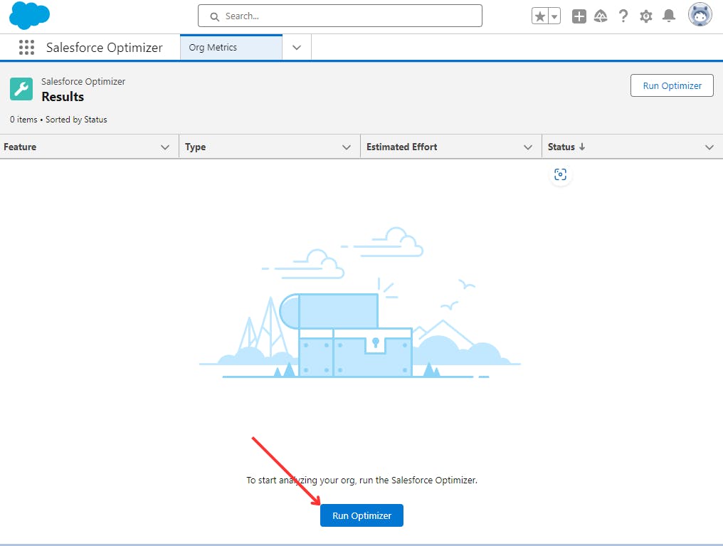 Running Salesforce Optimizer Step 2