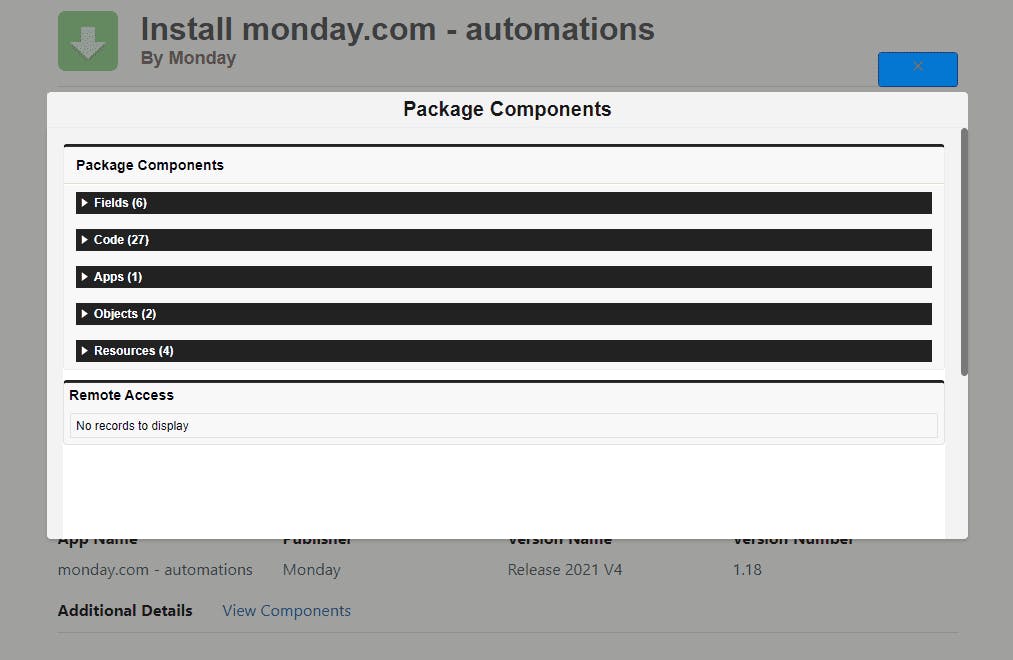 Components of the Monday.com Automations Package