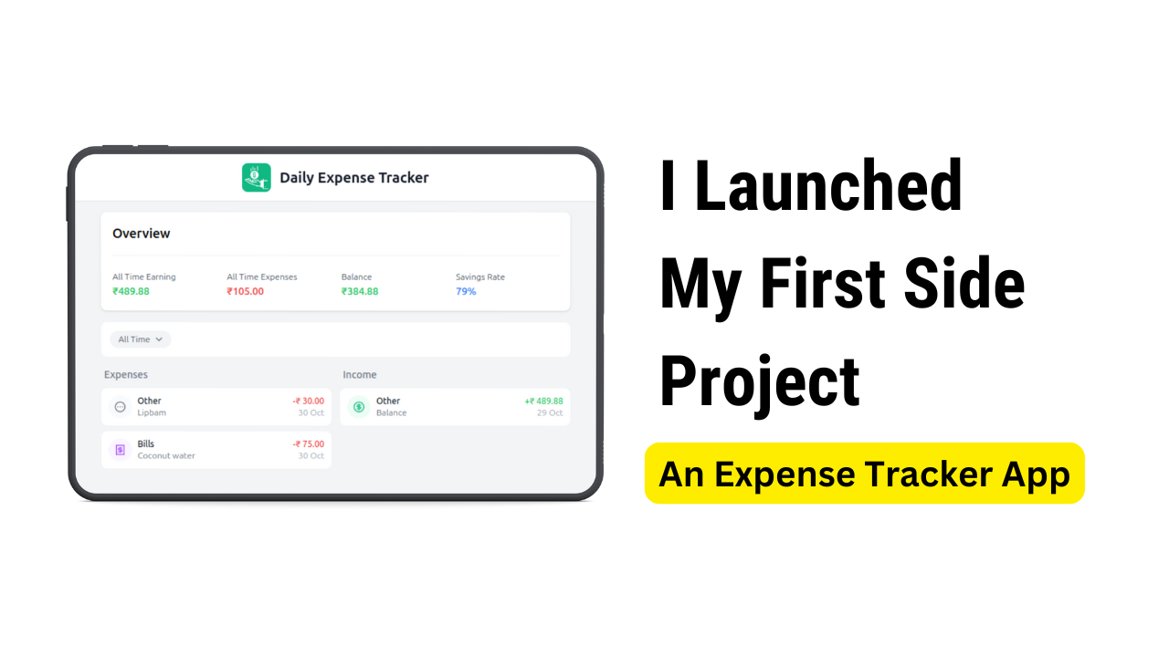 Building My First Side Project : Daily Expense Tracker – A Journey