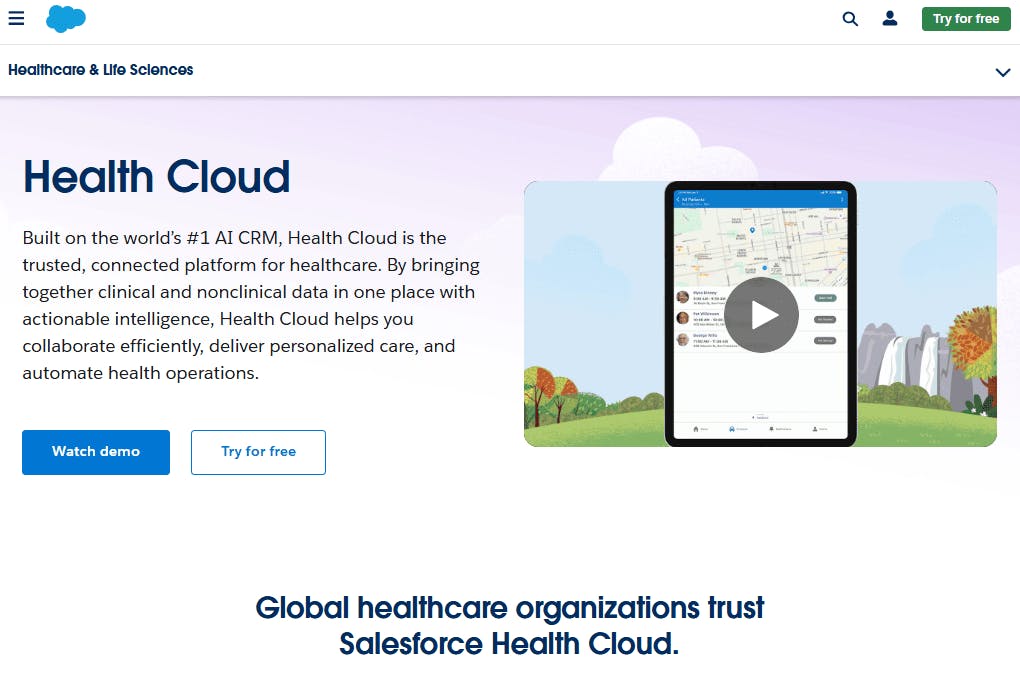 Salesforce Health Cloud Website