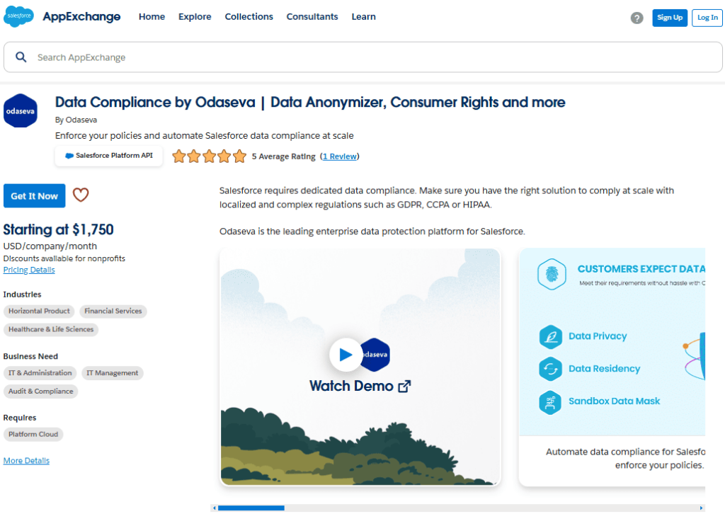 Data Compliance by Odaseva on AppExchange