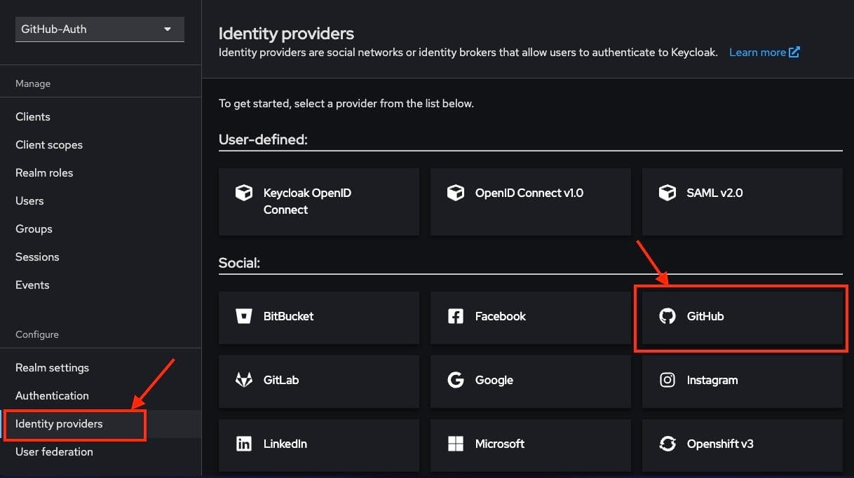Setting up Sign in with GitHub using Keycloak
