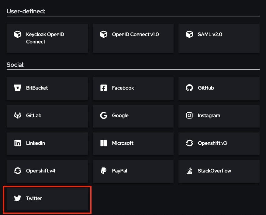 Setting up Sign in with Twitter using Keycloak