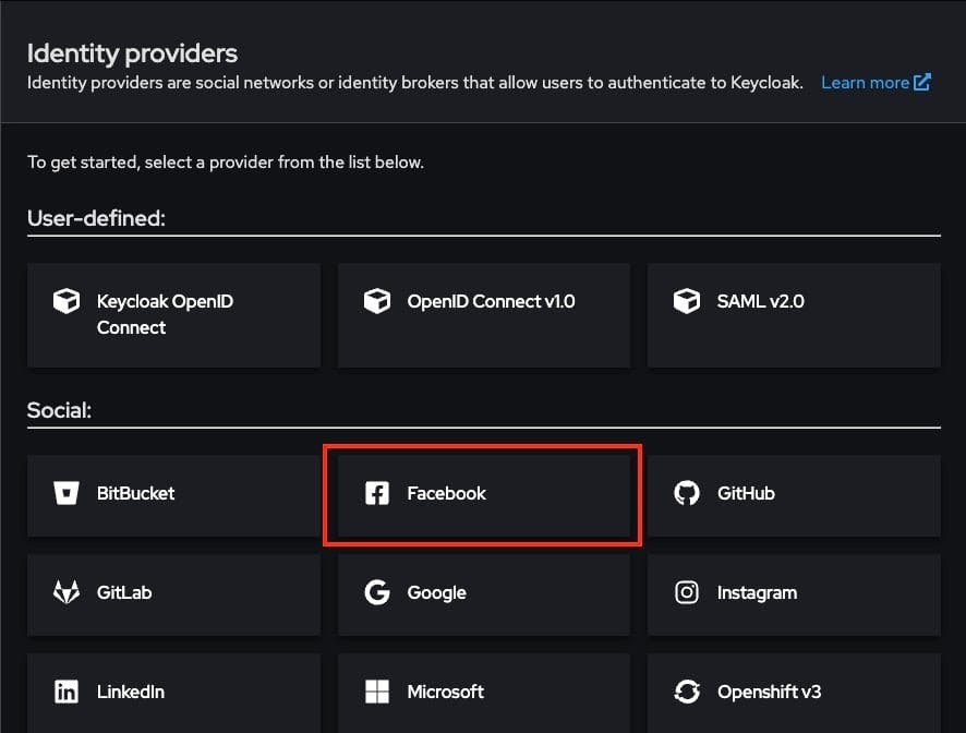 Setting up Sign in with Facebook using Keycloak