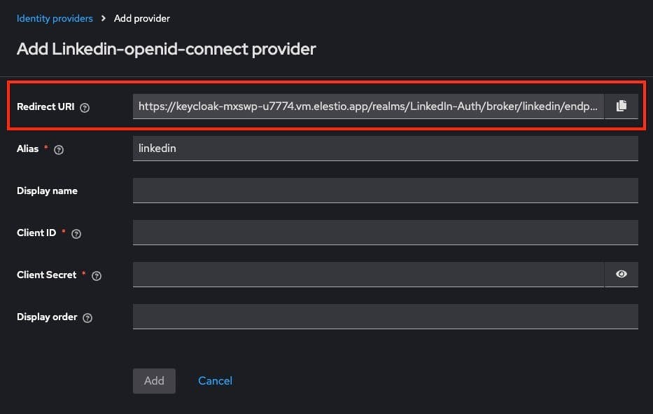 Setting up Sign in with LinkedIn using Keycloak