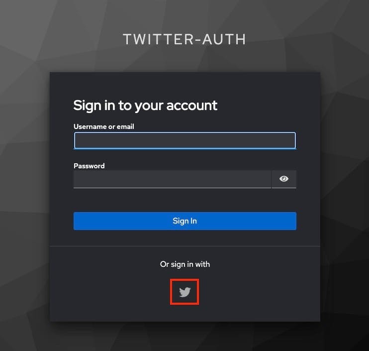 Setting up Sign in with Twitter using Keycloak