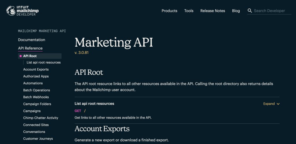 Mailchimp API Documentation