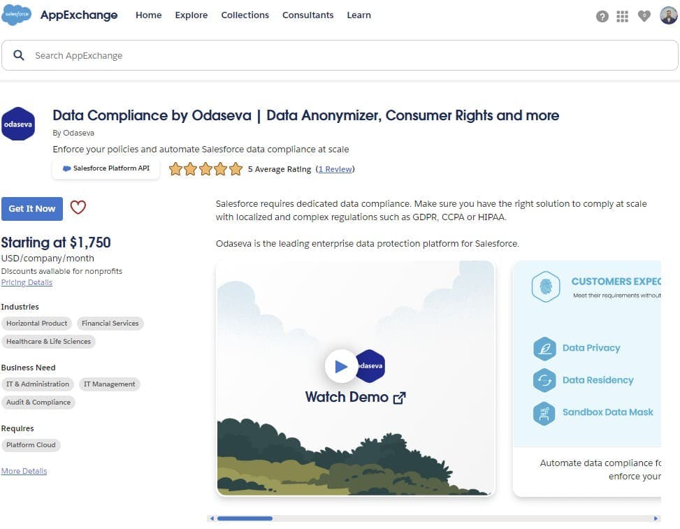 Data Compliance by Odaseva on AppExchange