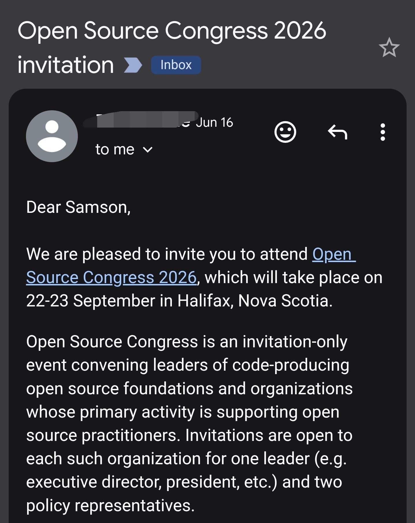 The 2026 Open Source Congress invitation that made me revisit the question three years later