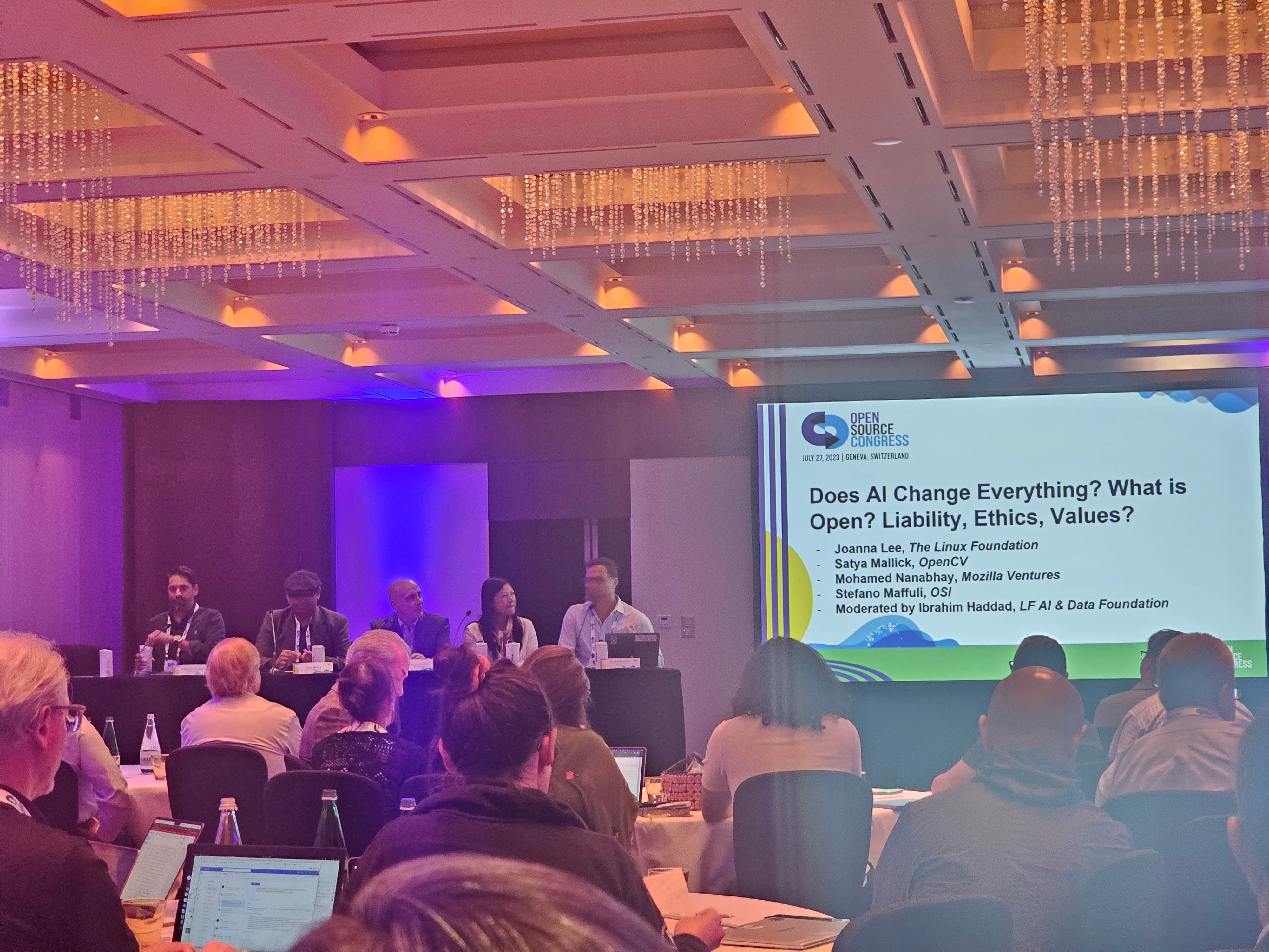 Open Source Congress, Geneva, July 2023 — “Does AI Change Everything? What is Open? Liability, Ethics, Values?”
