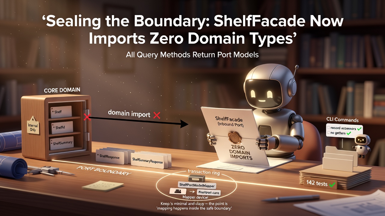 Sealing the Boundary: ShelfFacade Now Imports Zero Domain Types