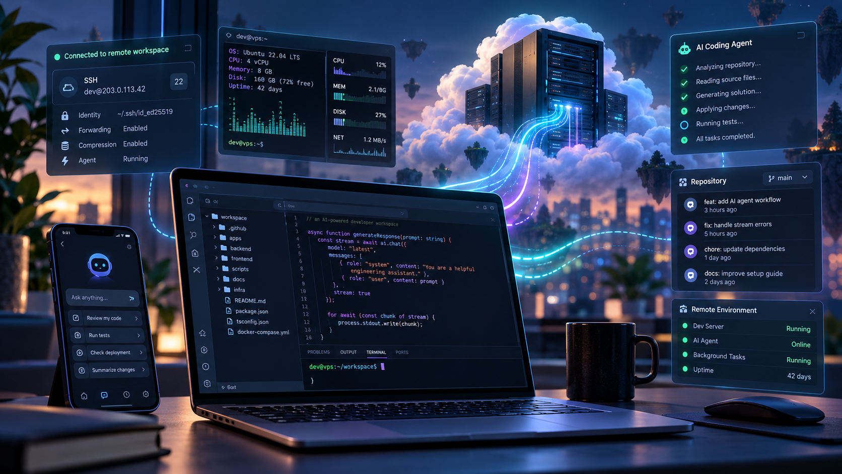 How I Turned a VPS Into a Remote AI Development Machine With T3 Code, OpenCode, and Codex