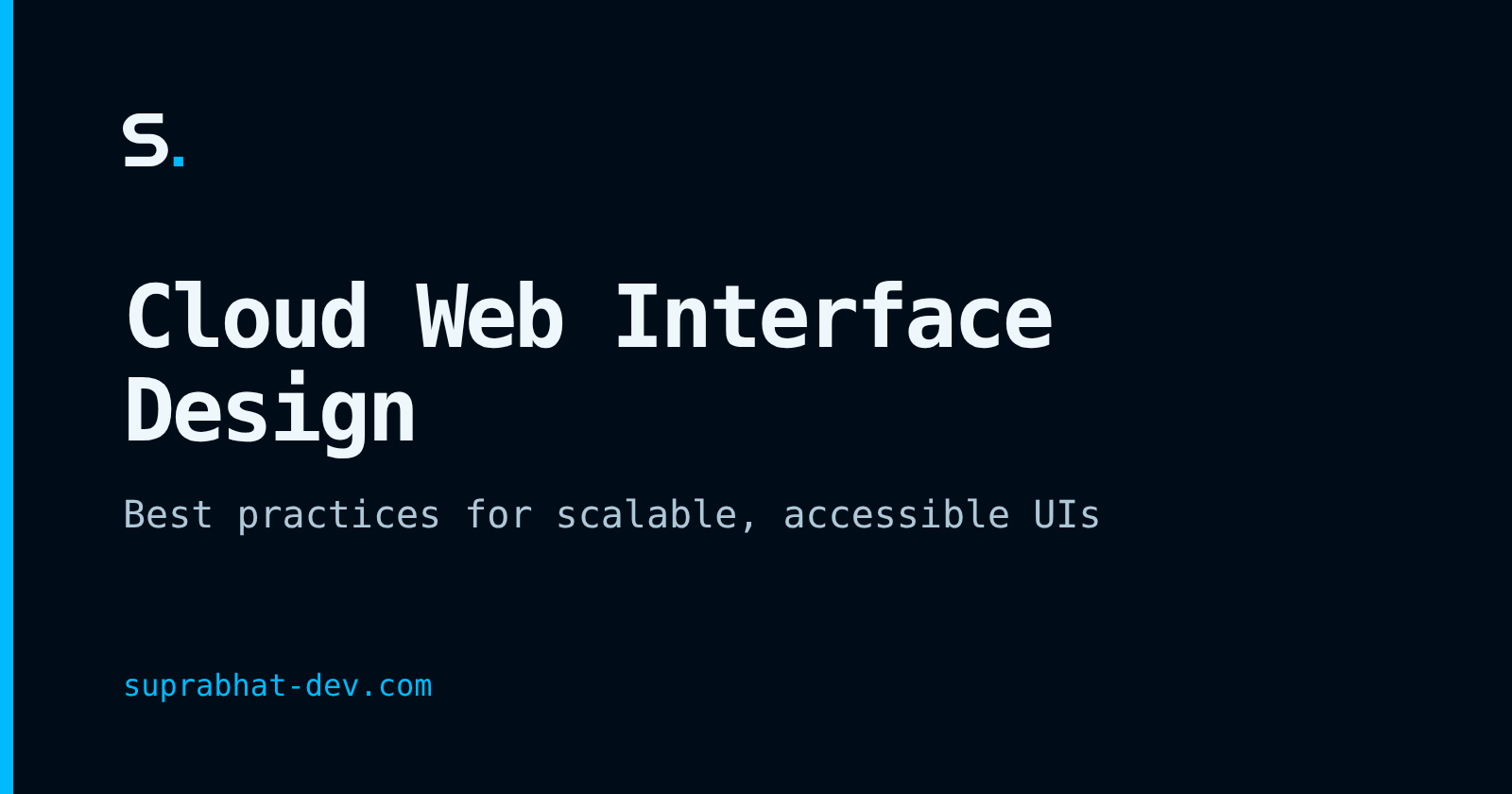 Cloud Web Interface Design: Best Practices for Scale