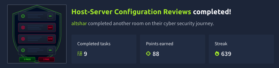 Host-Server Configuration Reviews (TryHackMe)