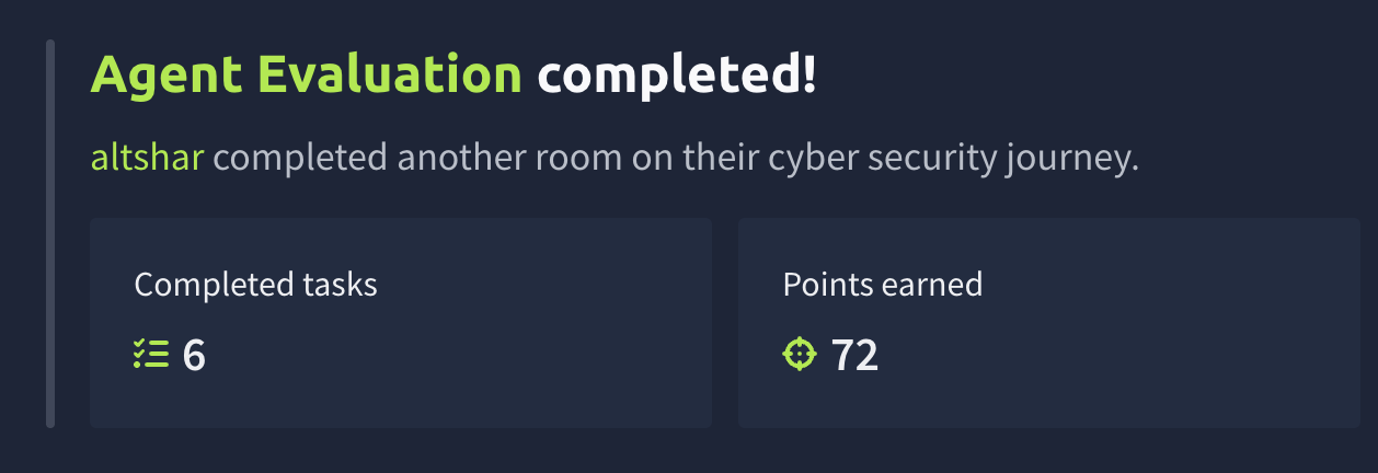 Agent Evaluation (TryHackMe)