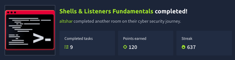 Shells & Listeners Fundamentals (TryHackMe)