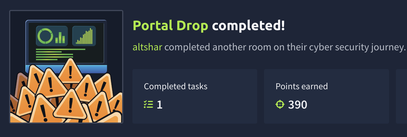 Portal Drop - subdomain, grep, EDR, Access Log Analysis (TryHackMe)