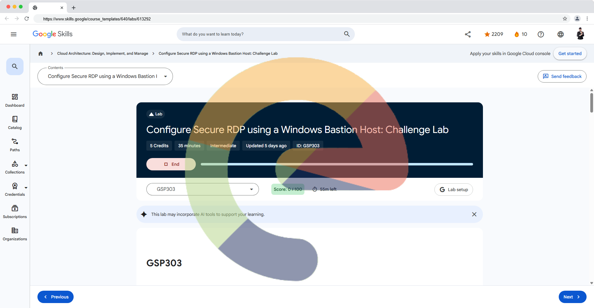 Configure Secure RDP using a Windows Bastion Host: Challenge Lab - GSP303