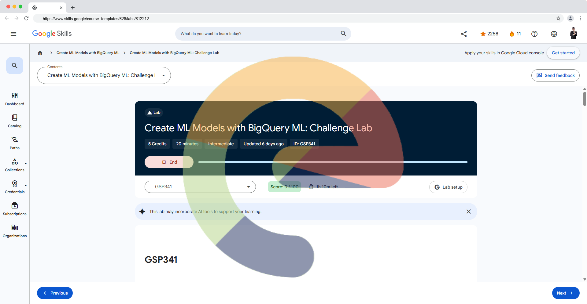 Create ML Models with BigQuery ML: Challenge Lab - GSP341