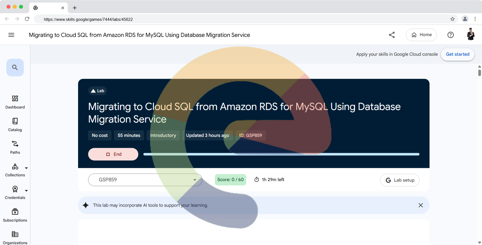 Migrating to Cloud SQL from Amazon RDS for MySQL Using Database Migration Service - GSP859