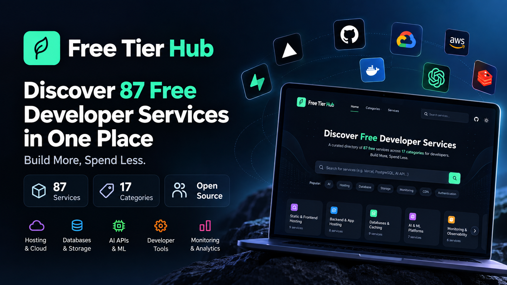 Free Tier Hub: Discover 87 Free Developer Services in One Place