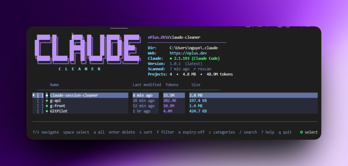 Claude Cleaner: A Safer Way to Clean Up Claude Code Sessions