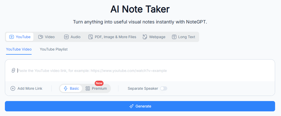 AI Note Taker - Take Notes with Meetings, Video, PDF and Any Content Online Free at Best AISO