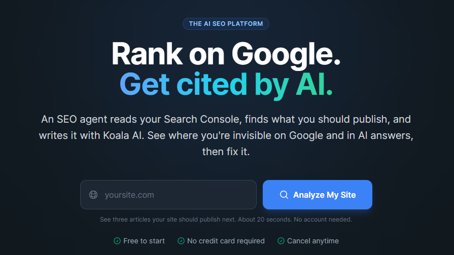 Koala AI SEO Blog generator at Best AISO