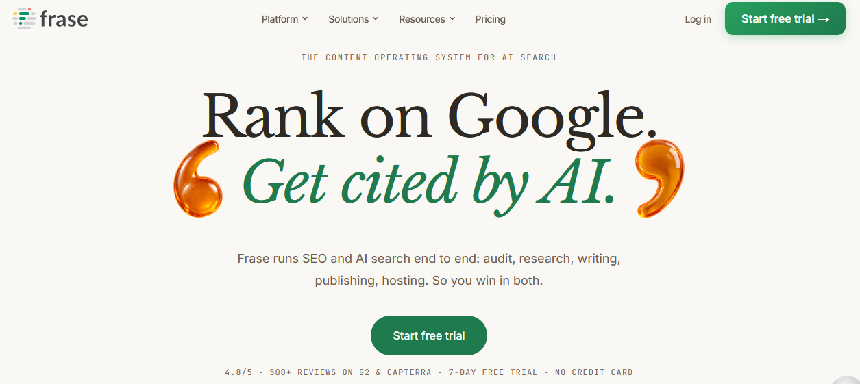 Frase — SEO & GEO Content Platform for Best AI Search Optimization