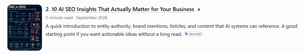 ai seo insights on BestAISO.com