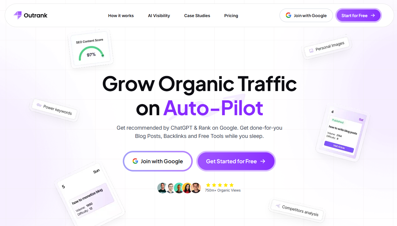 Outrank Blog Generator - Grow Organic Traffic on Auto-Pilot - Best AISO
