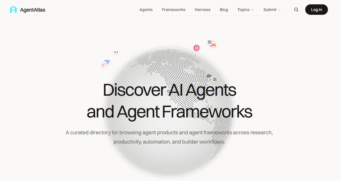 AI Agents and Agent Frameworks | AgentAtlas | BestAISO.com
