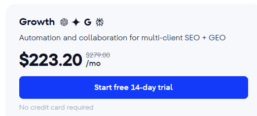 Save 20% on SE Ranking Growth Plan on Best AISO