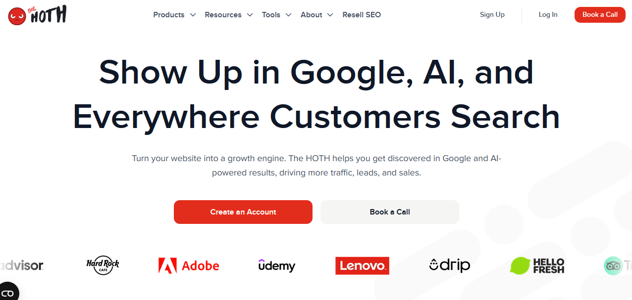 The HOTH: High Authority Backlinks, Optimized Content, and SEO on Best AISO