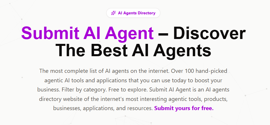 Submit AI Agent – Discover The Best AI Agents on Best AISO