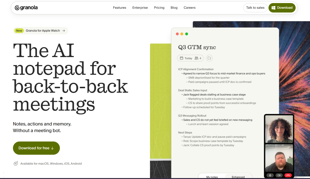 Granola — The AI Notepad for back-to-back meetings on Best AISO