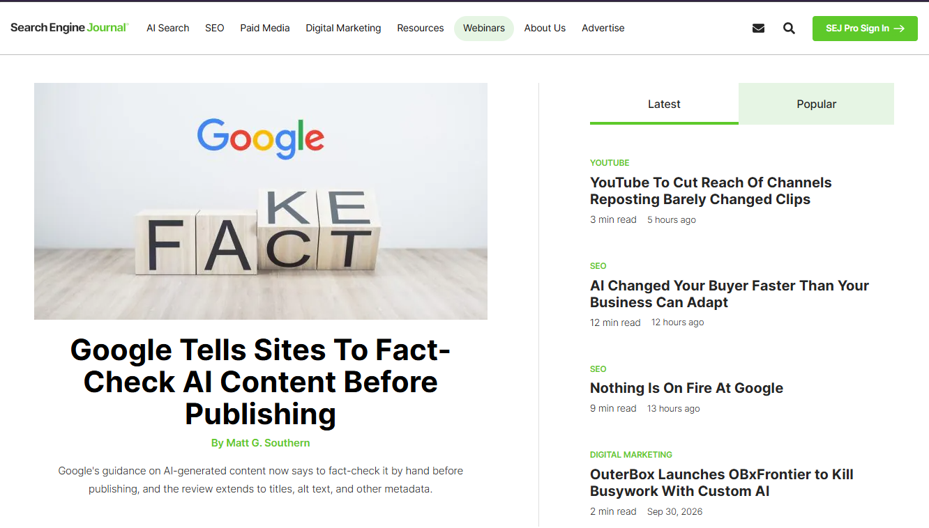 Search Engine Journal - The AI Search & SEO News That Matters - BestAISO.com