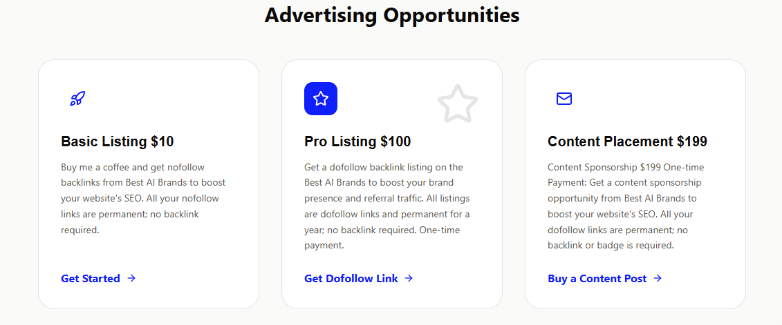 best ai brands advertise page