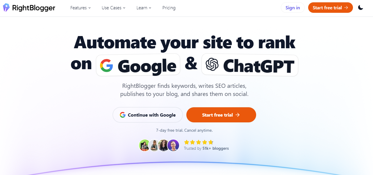 RightBlogger: AI Blog Automation for Google & ChatGPT on BestAISO.com